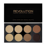 Buy Makeup Revolution Ultra Cover And Concealer Palette Medium - Dark (10 g) - Purplle