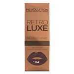 Buy Makeup Revolution Retro Luxe Metallic Lip Kit Metallic - Worth It (5.5 ml) - Purplle