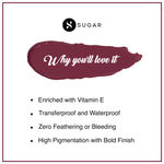Buy SUGAR Cosmetics - Smudge Me Not - Liquid Lipstick - 17 Fiery Berry (Marsala) - 4.5 ml - Ultra Matte Liquid Lipstick, Transferproof and Waterproof, Lasts Up to 12 hours - Purplle