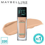Buy Maybelline New York FitMe Matte+ Poreless Foundation 220 Natural Beige (30 g) - Purplle