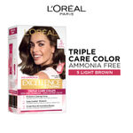 Buy L'Oreal Paris Excellence Creme Hair Color - Natural Brown 5 (72 ml + 100 g) - Purplle