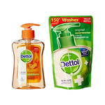 Buy Dettol Reenergize Liquid Hand Wash (200 ml) with Dettol Liquid Soap Refill (185 ml) - Purplle