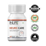 Buy INLIFE Neuro Nerve Care Supplement - Ashwagandha, Green Tea, Turmeric (Curcumin), Arjuna Extracts 500 mg - 60 Vegetarian Capsules - Purplle