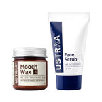 Buy Ustraa By Happily Unmarried Face Scrub & Mooch Wax-Pack of 2 (Set of 2) - Purplle
