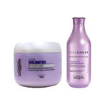 Buy L'Oreal Professionnel Liss Unlimited Keratinoil Complex Masque (196 g)+ L'Oreal Professionnel Liss Unlimited Shampoo (300 ml) - Purplle