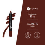 Buy SUGAR Cosmetics Matte As Hell Crayon Lipstick - 13 Murphy Brown (Chocolate Burgundy) With Free Sharpener - Purplle