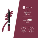 Buy SUGAR Cosmetics Matte As Hell Crayon Lipstick - 14 Violet Crawley (Smokey Violet) With Free Sharpener - Purplle