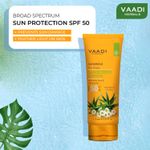 Buy Vaadi Herbals Sunscreen Lotion Spf-50 With Aloe Vera & Chamomile (110 ml) - Purplle