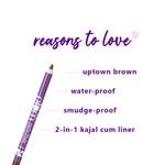Buy Plum Naturstudio All-Day-Wear Kohl Kajal- Uptown Brown (1.2 g) With Free Sharpener - Purplle