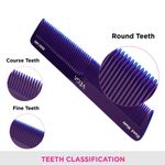 Buy Vega Spectra Dual Color -Graduated Dressing Hair Comb,Handmade (India's No.1* Hair Comb Brand)For Men and Women, (HMSC-04D) - Purplle