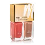Buy MyGlamm Two of Your Kind Gel Finish Nail Enamel Duo - Nude Is Nice - Purplle