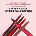 Buy FACES CANADA Ultime Pro Lip Definer - Red,0.35 gm | Extremely Soft & Gliding | Anti-Feathering & Lightwear | High Coverage | Waterproof | Retractable Twist Format - Purplle