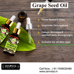 Buy Zenvista Natural Grapeseed Oil Best For Hair & Skin , Rich In Vitamin A,E & K-Helps Reduce Wrinkles-Aroma Therapy Non Greasy (30 ml) - Purplle