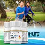 Buy INLIFE  Vitamin D3 Cholecalciferol Supplement for Men Women 5000 IU - 60 Liquid Filled Capsules - Purplle