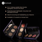 Buy SUGAR Cosmetics - Contour De Force - Face Palette with Lightweight Blush, Highlighter And Bronzer - 02 Vivid Victory - Long Lasting Contour Blush Palette - Purplle