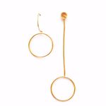 Buy Joker & Witch Gold Assymetric Earrings - Purplle