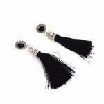 Buy Joker & Witch Black & Silver Tassel Drop Earrings - Purplle