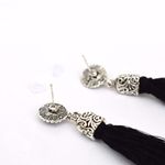 Buy Joker & Witch Black & Silver Tassel Drop Earrings - Purplle