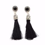 Buy Joker & Witch Black & Silver Tassel Drop Earrings - Purplle