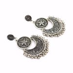 Buy Joker & Witch Ethnic Silver Ghungroo Earrings - Purplle