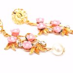 Buy Joker & Witch Pearl Drop Pink Flower Earrings - Purplle