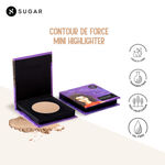 Buy SUGAR Cosmetics Contour De Force Mini Highlighter - 01 Champagne Champion (Champagne Gold) Lightweight, Easily Blendable, Illuminating Bronzer, Matte Finish - Purplle