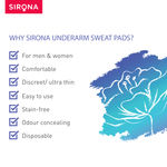 Buy Under Arm Sweat Pads by SIRONA (12 Pads - 1 Pack) - Purplle