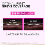 Buy L'Oreal Paris Casting Creme Gloss Hair Color With Glycolic Gloss Complex | Shade 316 - Burgundy | 60ml + 40ml + 60g - Purplle