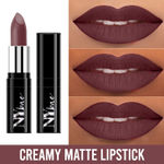 Buy NY Bae Lipstick, Creamy Matte, Brown - Sprinkled Bagel 25 - Purplle