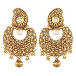 Buy Crunchy Fashion Golden Drop Earring - Purplle
