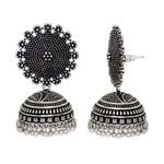 Buy Royal Bling "The Tribal Muse" Collection Oxidized Silver Jhumka Earrings - Purplle