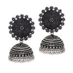 Buy Royal Bling "The Tribal Muse" Collection Oxidized Silver Jhumka Earrings - Purplle