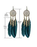 Buy Crunchy Fashion "The Tribal Muse" Oxidized Gold Feather Drop Earrings - Purplle