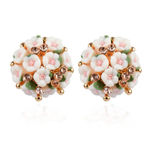 Buy Crunchy Fashion A Floral Mess Stud Earrings - Purplle