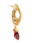 Buy Royal Bling Alluring Circlet Marsala Drop Earrings - Purplle