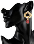 Buy Royal Bling Alluring Circlet Marsala Drop Earrings - Purplle