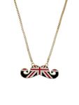 Buy Crunchy Fashion American Flag Mustache Necklace - Purplle