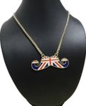 Buy Crunchy Fashion American Flag Mustache Necklace - Purplle