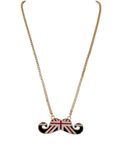 Buy Crunchy Fashion American Flag Mustache Necklace - Purplle