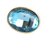 Buy Crunchy Fashion Aqua Oval Crystal Statement Ring - Purplle