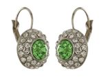 Buy Crunchy Fashion Austrain Crystal Shining Green Stud Bali Earring - Purplle