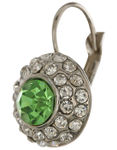 Buy Crunchy Fashion Austrain Crystal Shining Green Stud Bali Earring - Purplle