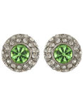 Buy Crunchy Fashion Austrain Crystal Shining Green Stud Bali Earring - Purplle