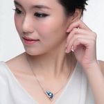 Buy Crunchy Fashion Austrain Crystal Blue Butterfly Necklace - Purplle
