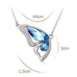 Buy Crunchy Fashion Austrain Crystal Blue Butterfly Necklace - Purplle
