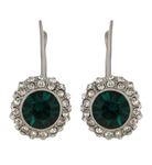 Buy Crunchy Fashion Austrain Crystal Green Stud Bali Earring - Purplle