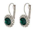 Buy Crunchy Fashion Austrain Crystal Green Stud Bali Earring - Purplle
