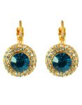 Buy Crunchy Fashion Austrian Crystal Blue-Gold Stud Earrings - Purplle