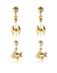 Buy Crunchy Fashion Babelicious Fishy Axe Earings - Purplle