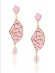 Buy Crunchy Fashion Baby Pink Mosaic Diva Danglers - Purplle
